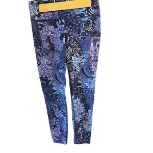 lululemon athletica Purple and Blue Floral Leggings